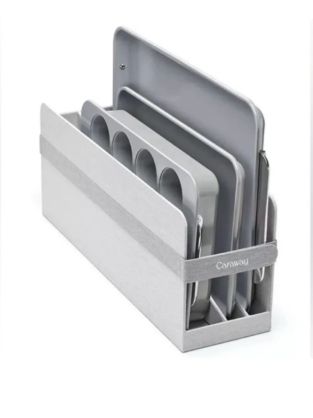 5️⃣ Caraway Gray Fabric Multi-Compartment Kitchen Organizers